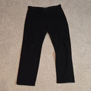 Free People Black‎ Distressed Jeans
